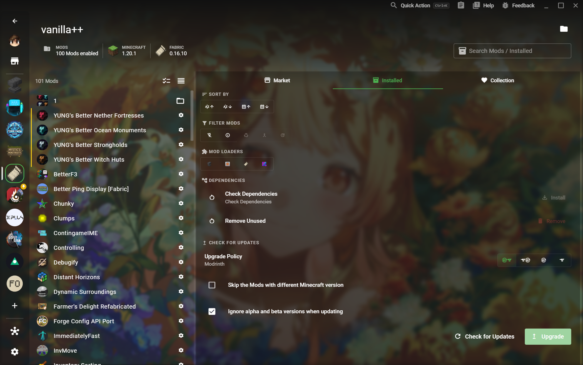 Installed Mod Management