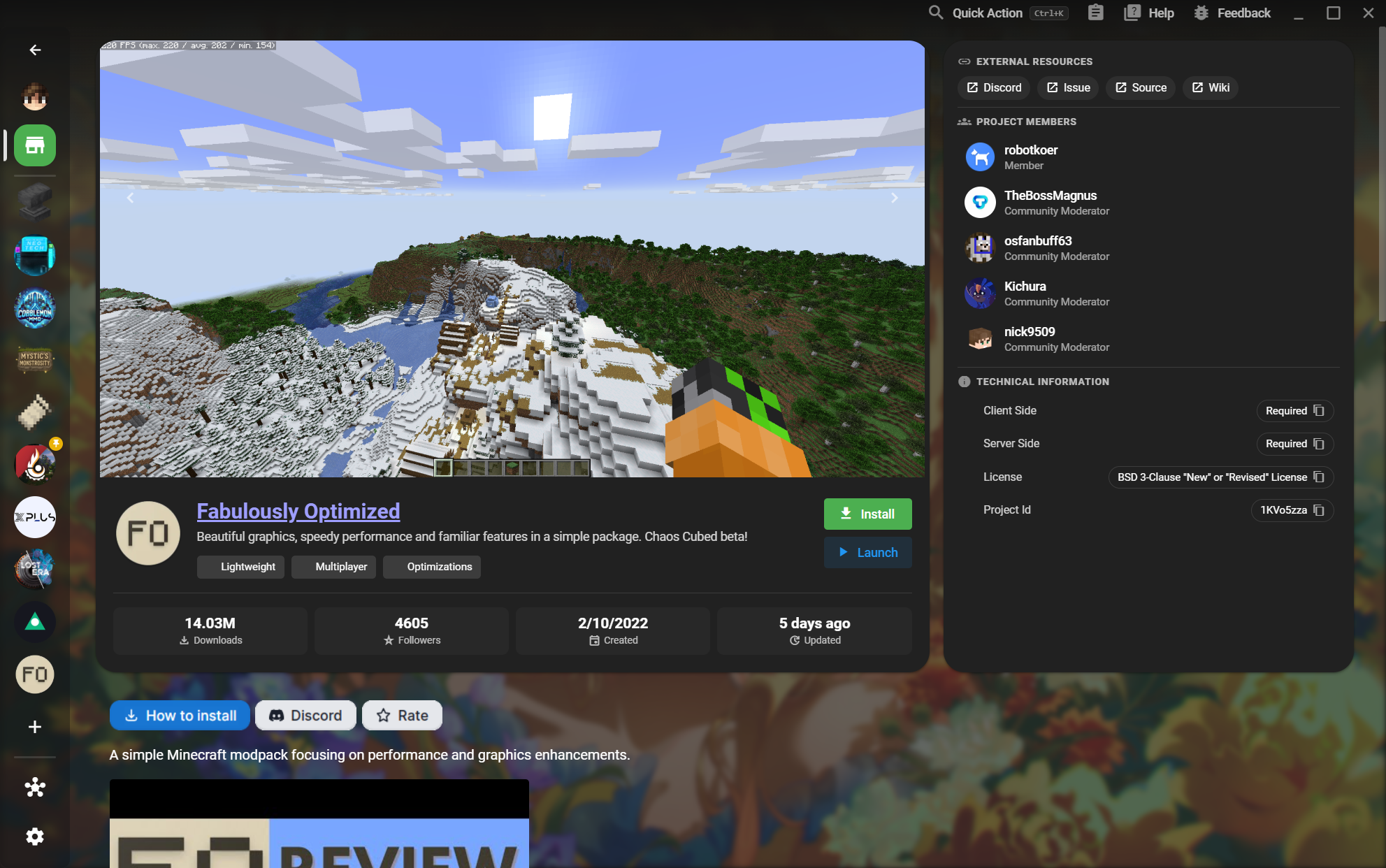 Modpack Detail